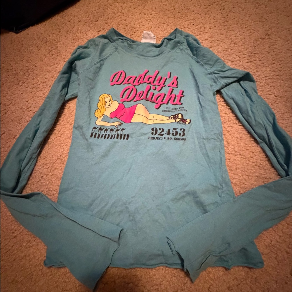 Vintage 90s Y2K Gadzooks Graphic Shirt Long Sleeve  Small